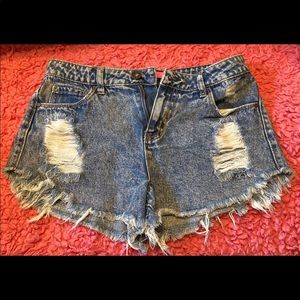 Denim shorts